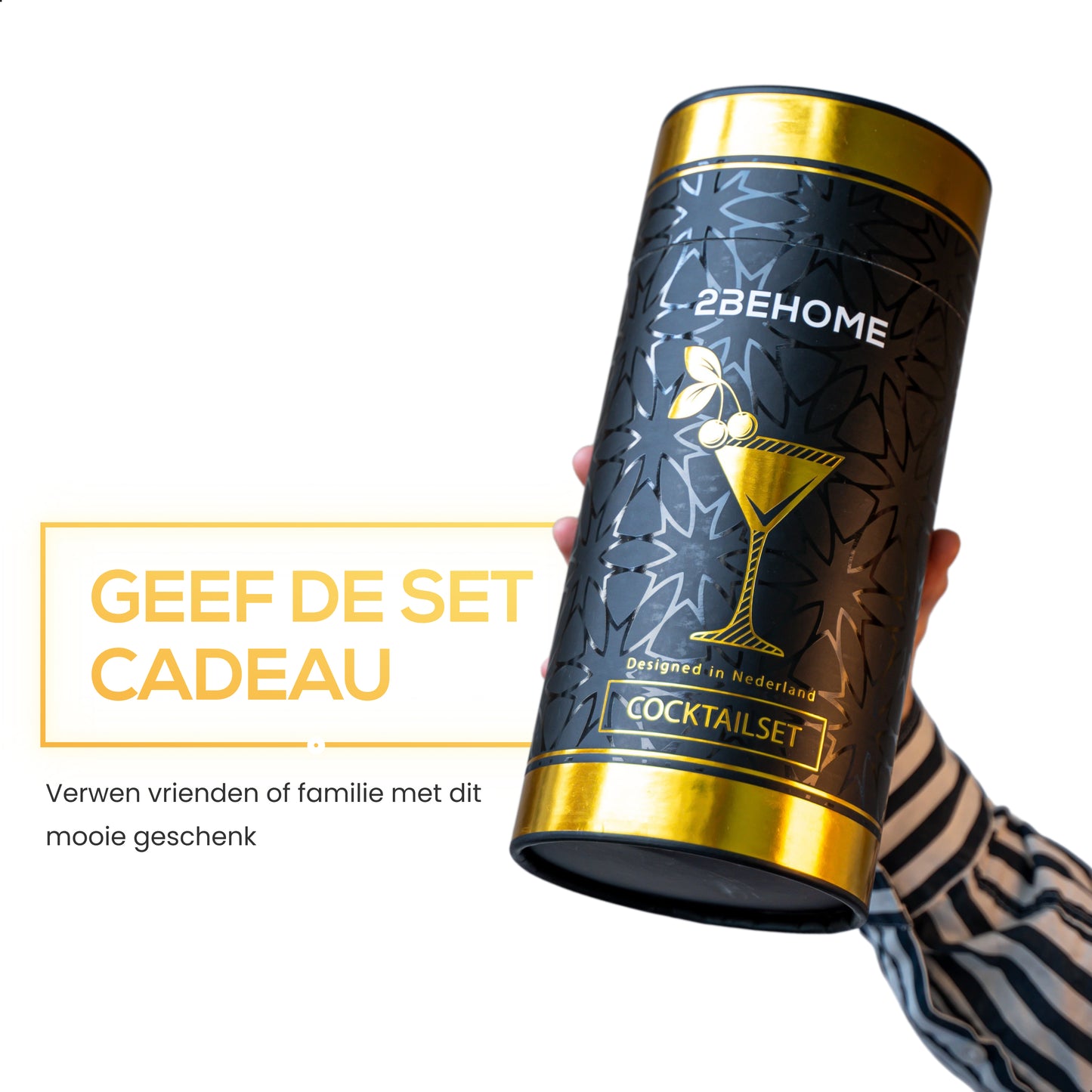 2BEHOME Cocktail Set 12-Delig - Incl. Cocktail Shaker Set (750ml) & Cocktail boek met recepten