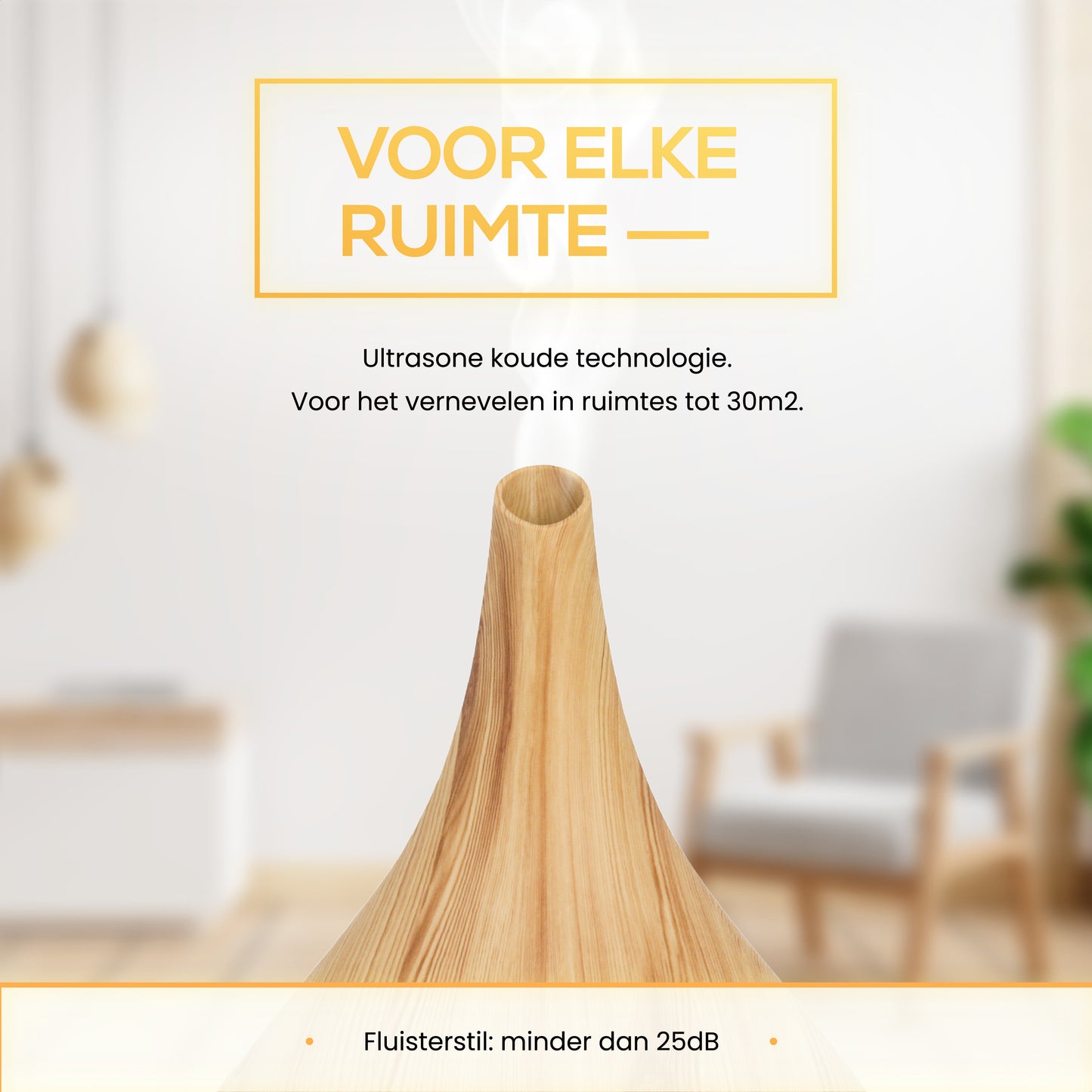 2BEHOME® Aroma Diffuser 550ML met Afstandsbediening - Incl. 2 Etherische Oliën - Lichte Houtlook - 7 LED Kleuren - Aromadiffuser Luchtbevochtiger - Geurverspreider