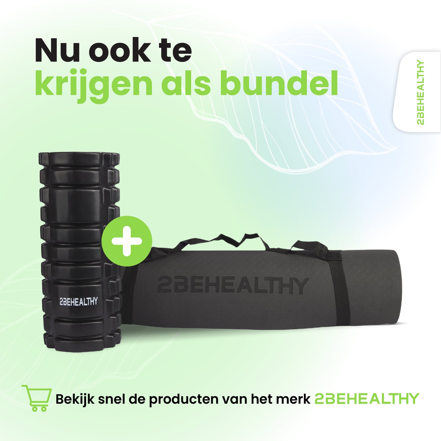 2BEHEALTHY Yoga Mat Extra dik - 0,8 cm - Antislip - Sportmat