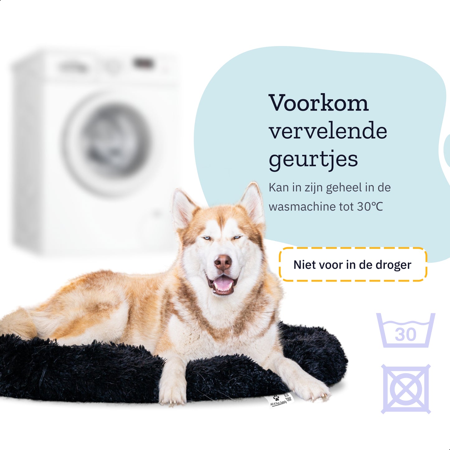 All 4 Pets Supply Hondenmand Donut - Maat XL - Geschikt Voor Honden Tot 80 cm