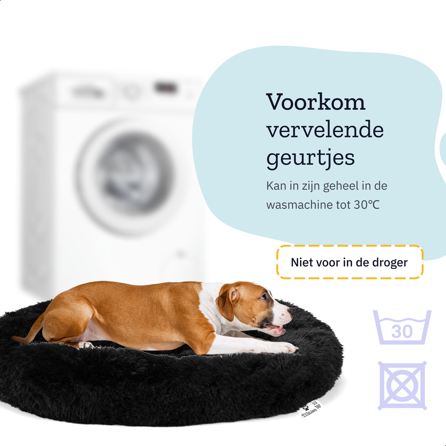 All 4 Pets Supply Hondenmand Donut - Maat M - Geschikt Voor Honden Tot 50 cm