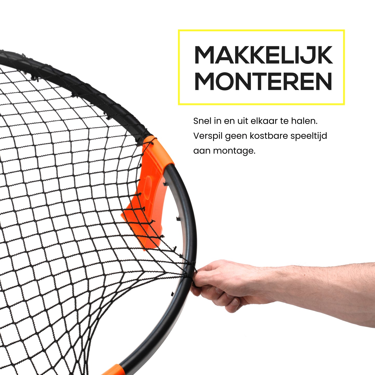 2BEHOME® Roundnet set - Ook voor Spikeball & Roundball - Oranje