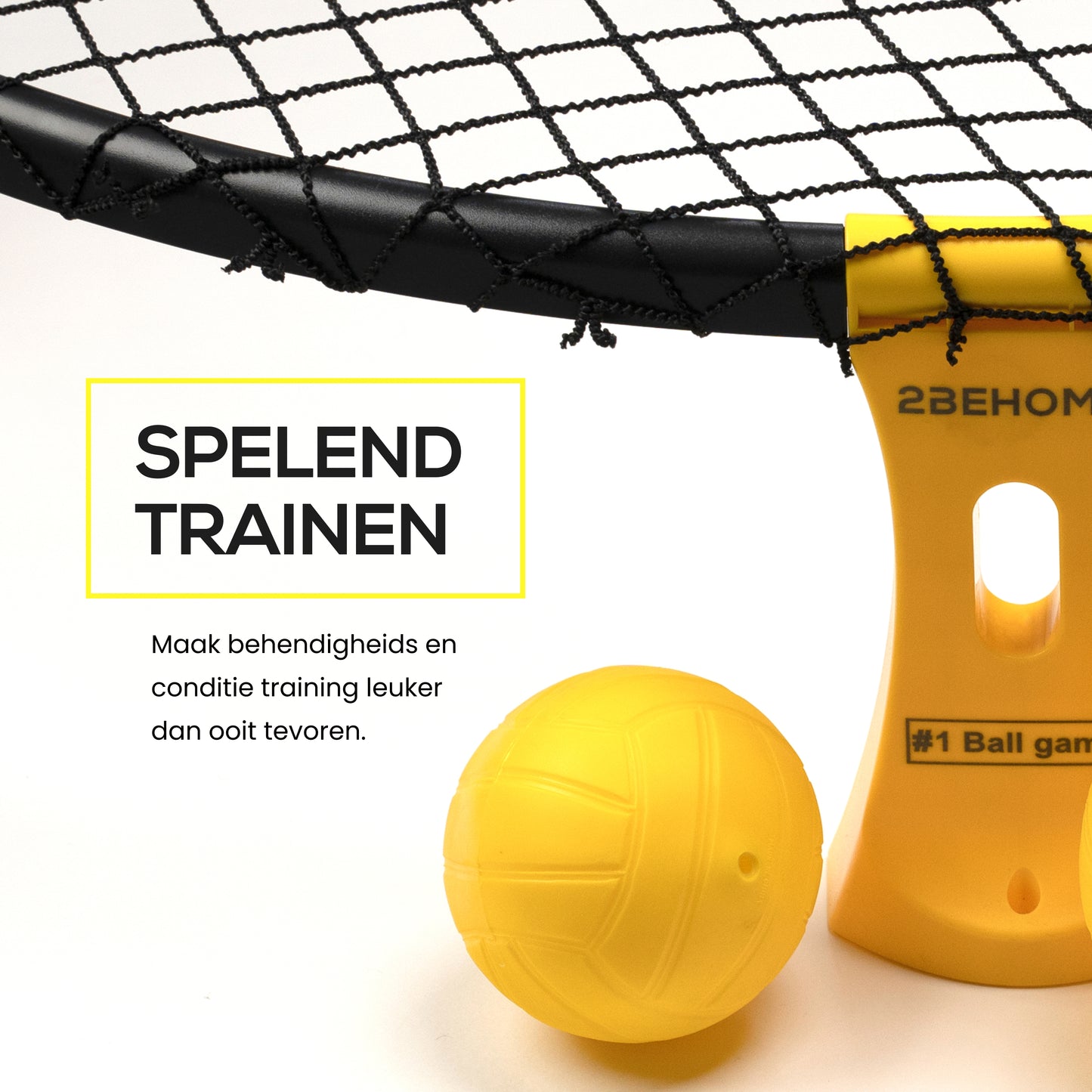 2BEHOME® Roundnet set - Ook voor Spikeball & Roundball - Geel