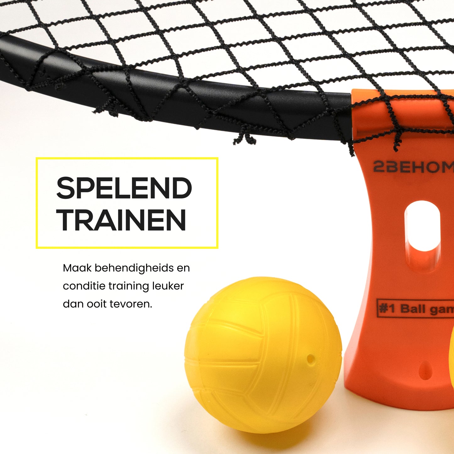 2BEHOME® Roundnet set - Ook voor Spikeball & Roundball - Oranje