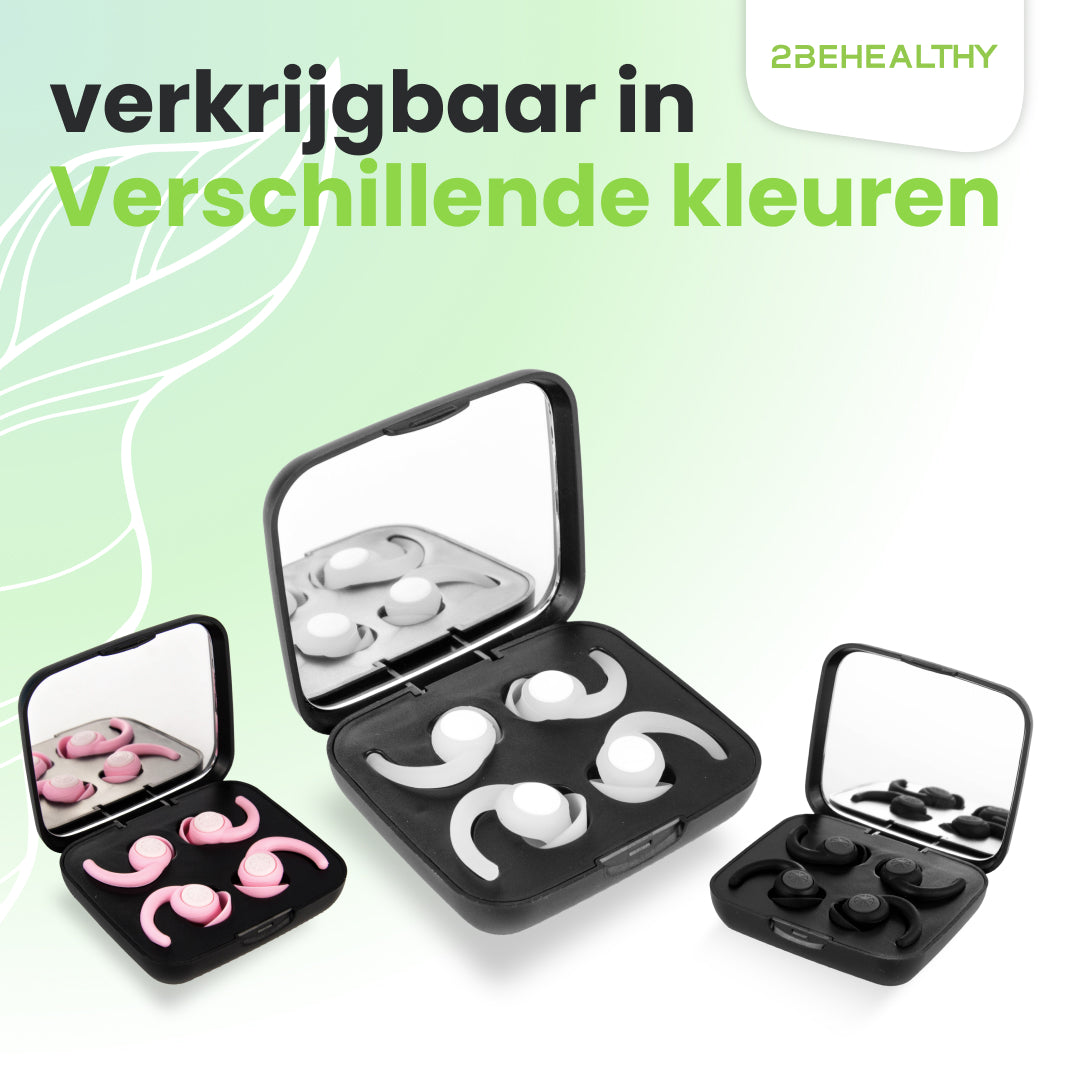 2BEHEALTHY Slaapoordoppen - 2 Paar (M&L) - Festival oordopjes - Wit