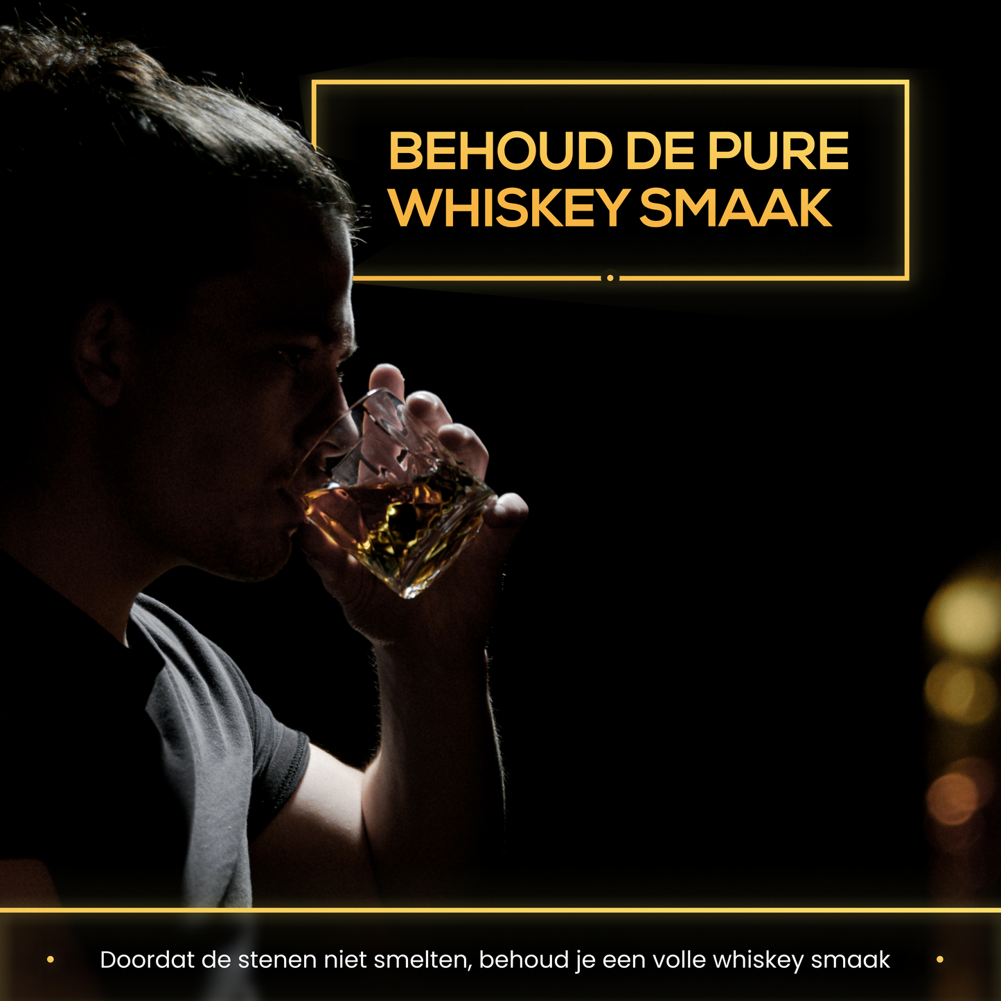 2BEHOME® Whiskey set met 2 whiskey glazen en 6 whiskey stones / stenen - Inclusief luxe houten opbergdoos