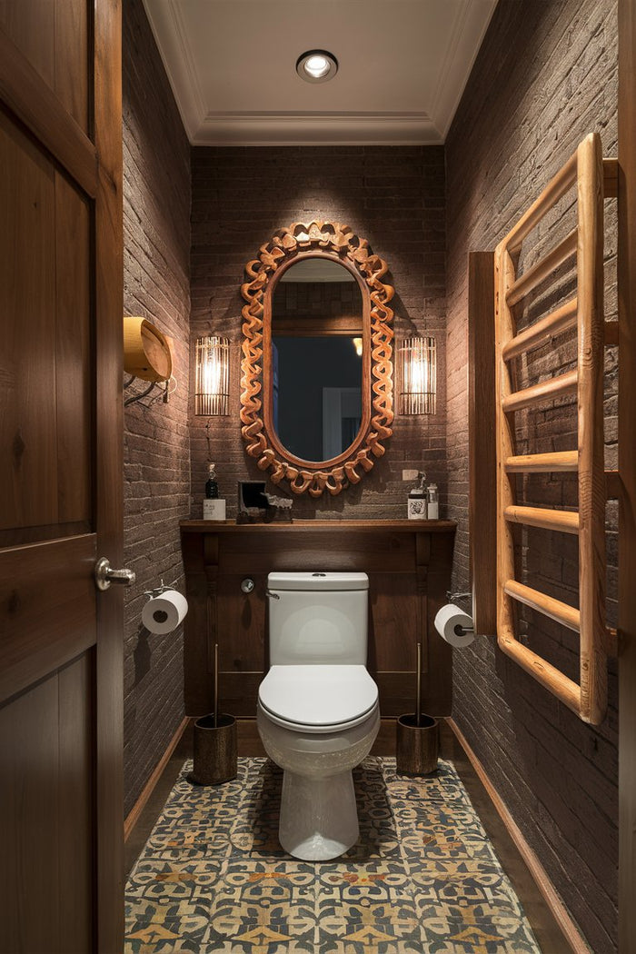 10 ideeen om hout te verwerken in een klein toilet