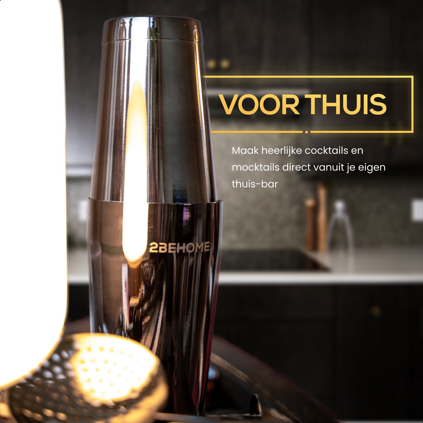 2BEHOME® Cocktail Set 12-Delig - Incl. Cocktail Shaker Set (750ml) & Cocktail boek met recepten