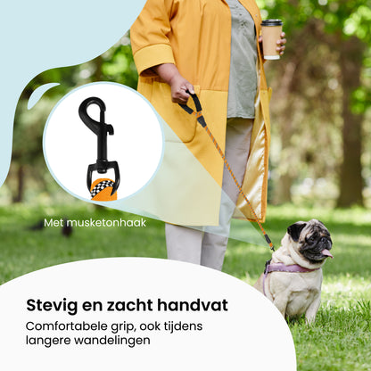 All 4 Pets Supply Reflecterende Hondenriem - 3 meter - Oranje - Hondenleiband / Hondenlijn