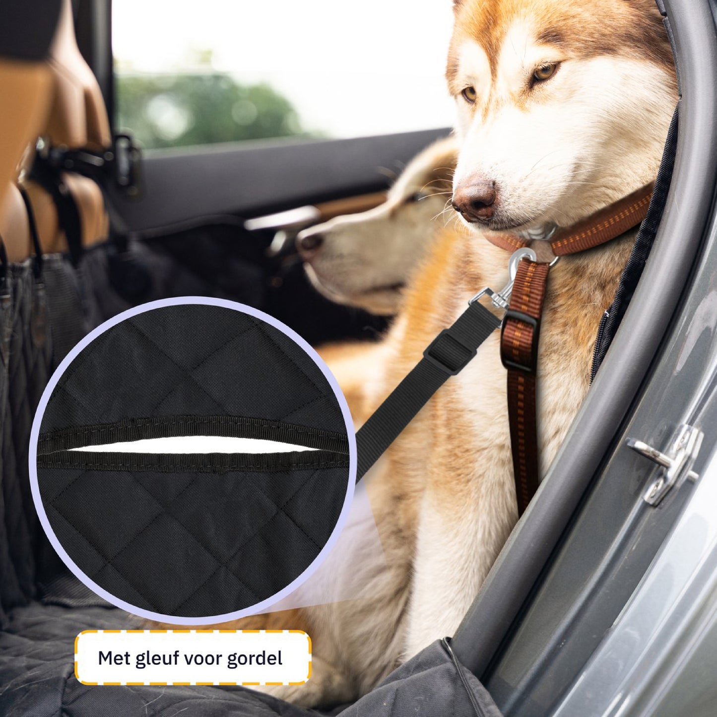 All 4 Pets Supply® Hondendeken Auto Achterbank en Kofferbak Waterdicht - Incl. twee hondenriemen auto