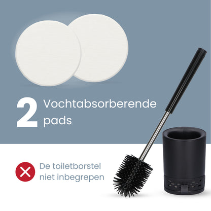 Vocht- en Geurabsorberende pads Navulling - 2 stuks - Geschikt voor WC Borstel van 2BEHOME