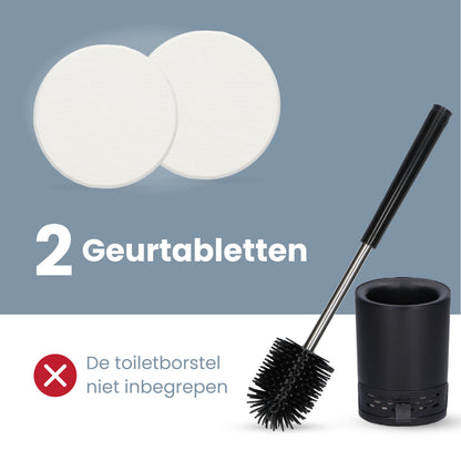 Vocht- en Geurabsorberende pads Navulling - 2 stuks - Geschikt voor WC Borstel van 2BEHOME