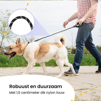 All 4 Pets Supply® Reflecterende Hondenriem - 2 meter - Zwart