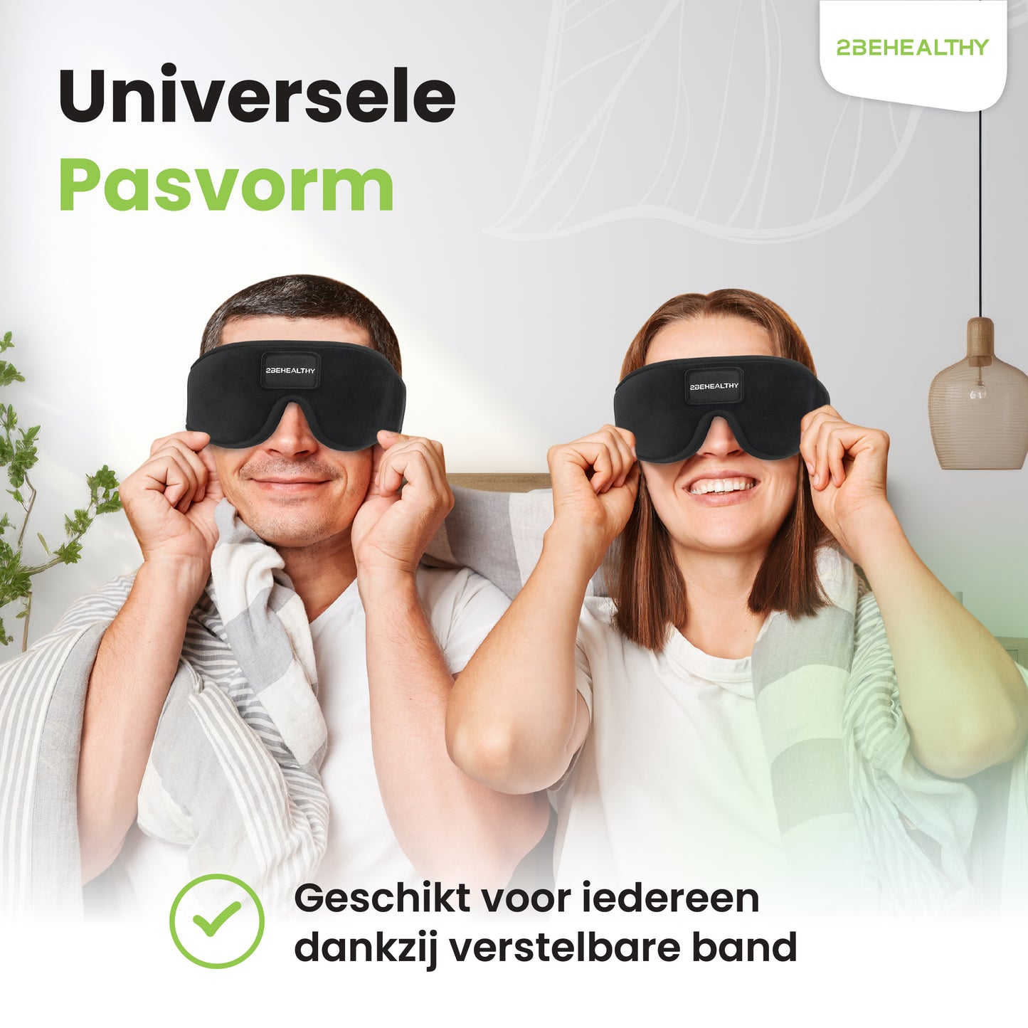 2BEHEALTHY® 3D Slaapmasker vrouwen & mannen - Inc. luxe Opbergzakje - 100% Verduisterend - Oogmasker