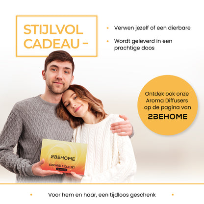 2BEHOME® Etherische Olie Set - Cadeauset van 14 Geuren - Essentiële olie diffuser - Essentiële oliën