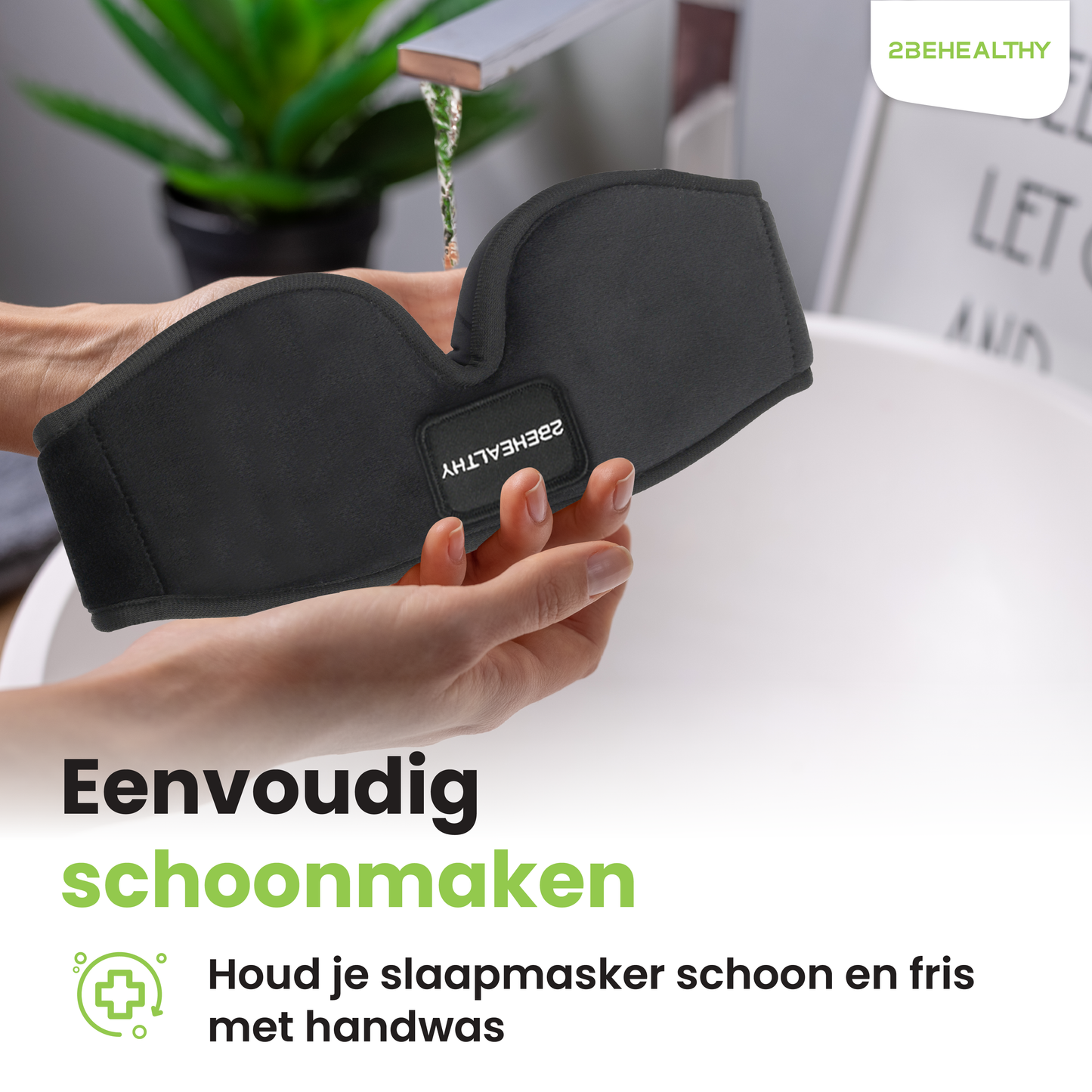 2BEHEALTHY® 3D Slaapmasker vrouwen & mannen - Inc. luxe Opbergzakje - 100% Verduisterend - Oogmasker