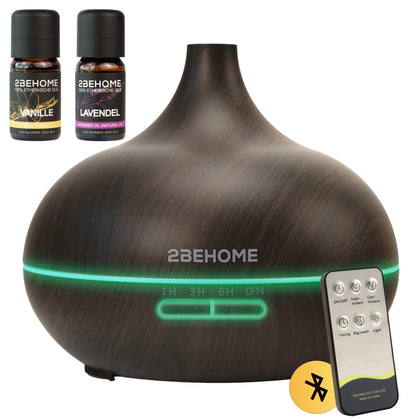 Aroma diffuser luchtbevochtiger met lavendel- en vanilleolie en afstandsbediening