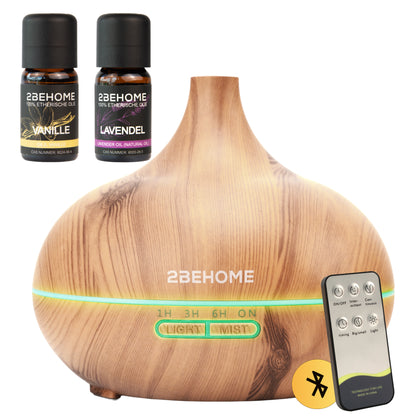 Aroma diffuser luchtbevochtiger met lavendel- en vanilleolie en afstandsbediening