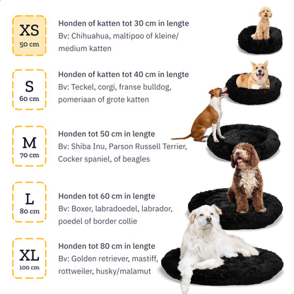 All 4 Pets Supply® Hondenmand Donut - Maat XS - Geschikt voor Honden en Katten tot 30 cm