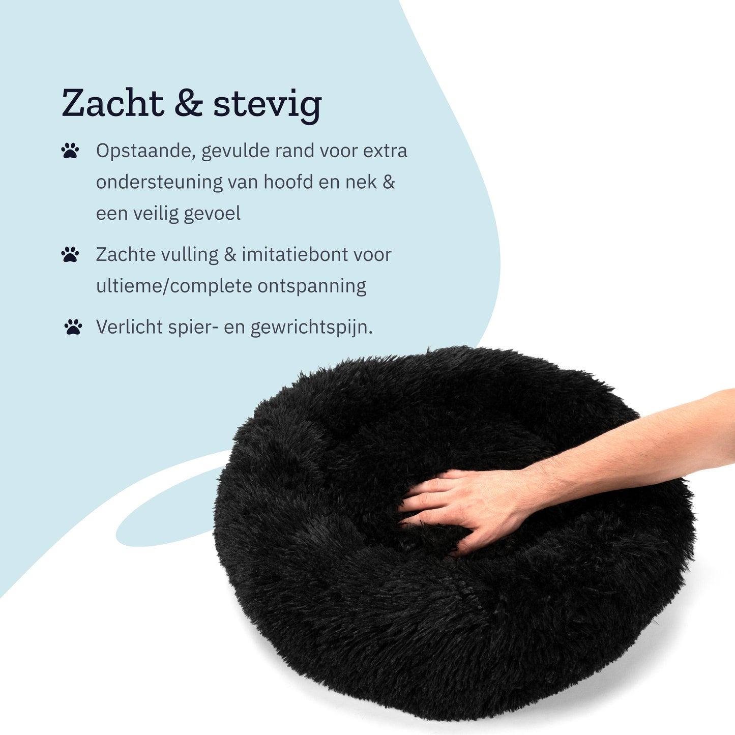 All 4 Pets Supply® Hondenmand Donut - Maat S - Geschikt voor Honden en Katten tot 40 cm