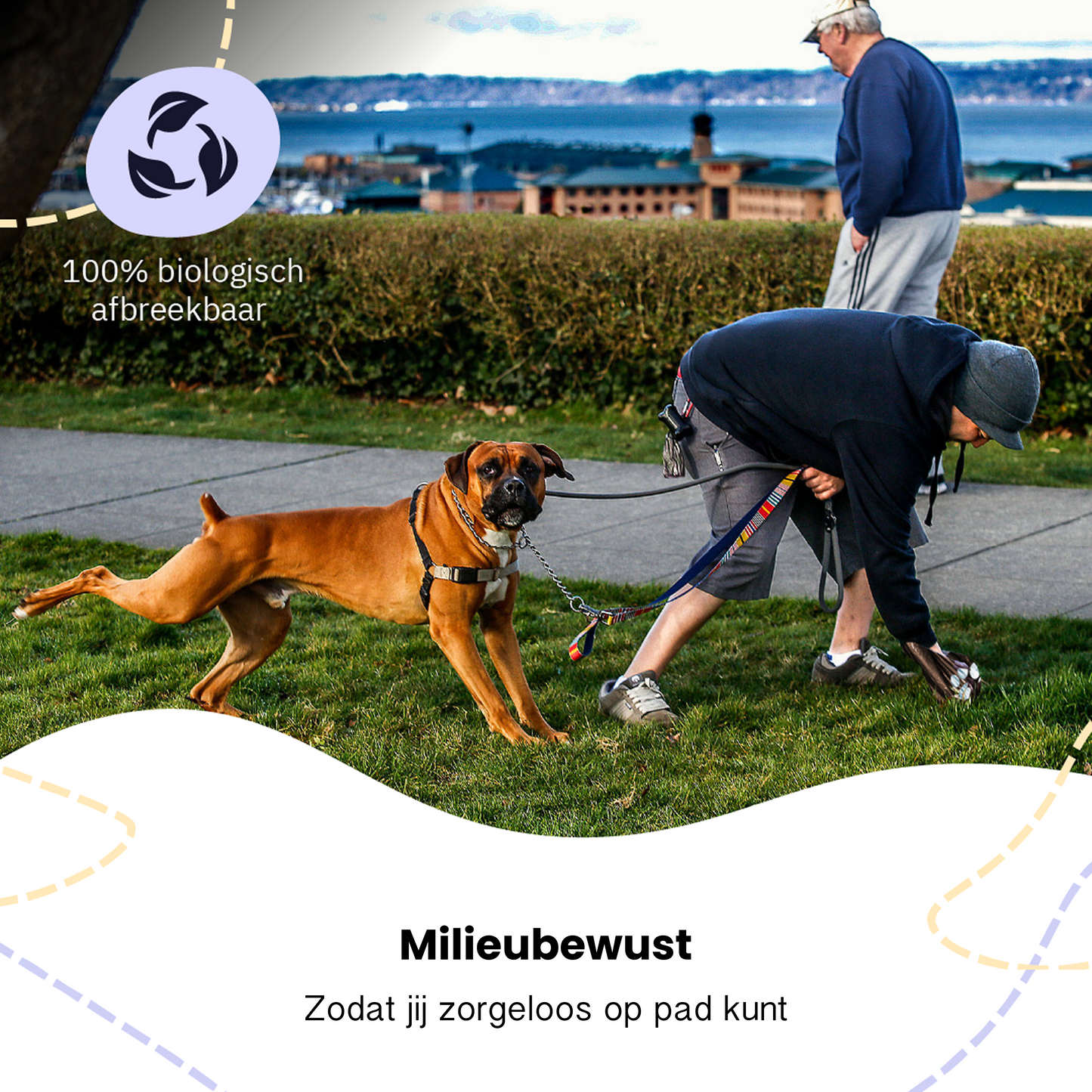 All 4 Pets Supply Hondenpoepzakjes Afbreekbaar - 320 stuks met Lavendel geur - Poepzakjes hond & 100% Biologisch Afbreekbaar - Bruin