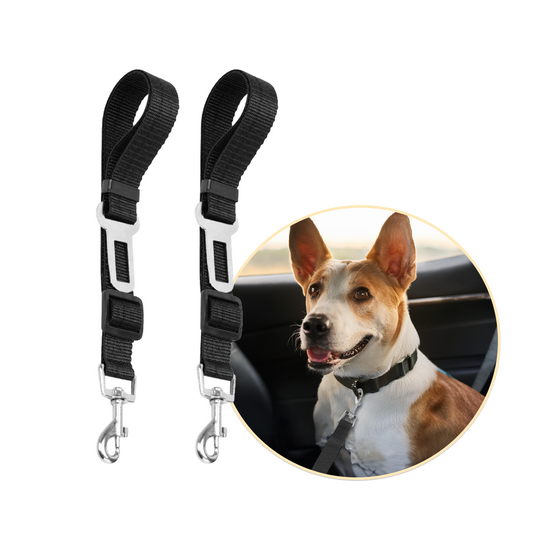 All 4 Pets Supply® Hondengordel voor Auto - 2 stuks - Honden riem Auto - Zwart