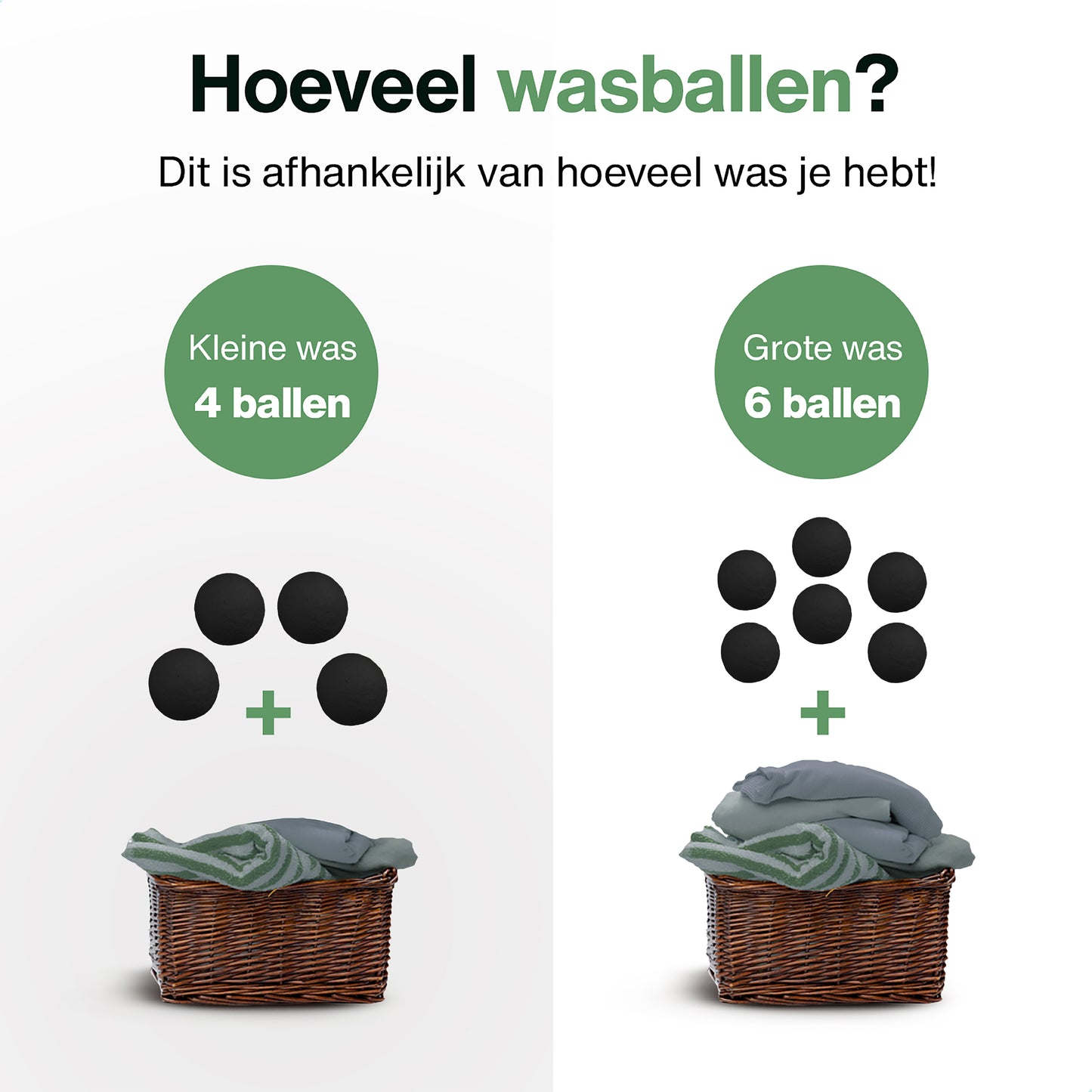 2BEHOME® 6XL Drogerballen Voor Wasdrogers - Wasdrogerballen - Zwart