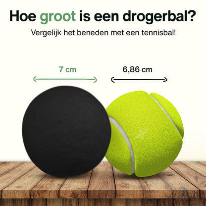 2BEHOME® 6XL Drogerballen Voor Wasdrogers - Wasdrogerballen - Zwart