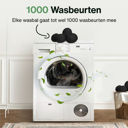 2BEHOME® 6XL Drogerballen Voor Wasdrogers - Wasdrogerballen - Zwart