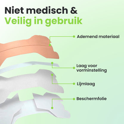 2BEHEALTHY Universele Neusstrips - 50 stuks - Anti Snurk Neuspleisters / Neusspreider - Beige