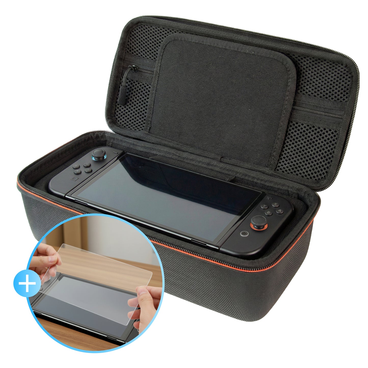 Nintendo Switch 2 hoes met zachte binnenkant en inbegrepen screenprotector voor optimale bescherming van je console