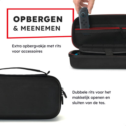 2BEFUN Nintendo Switch 2 Case incl. Screenprotector geschikt voor Nintendo Switch 2 - Nintendo Switch 2 Hoes - Nintendo Switch 2 Accessoires - Zwart