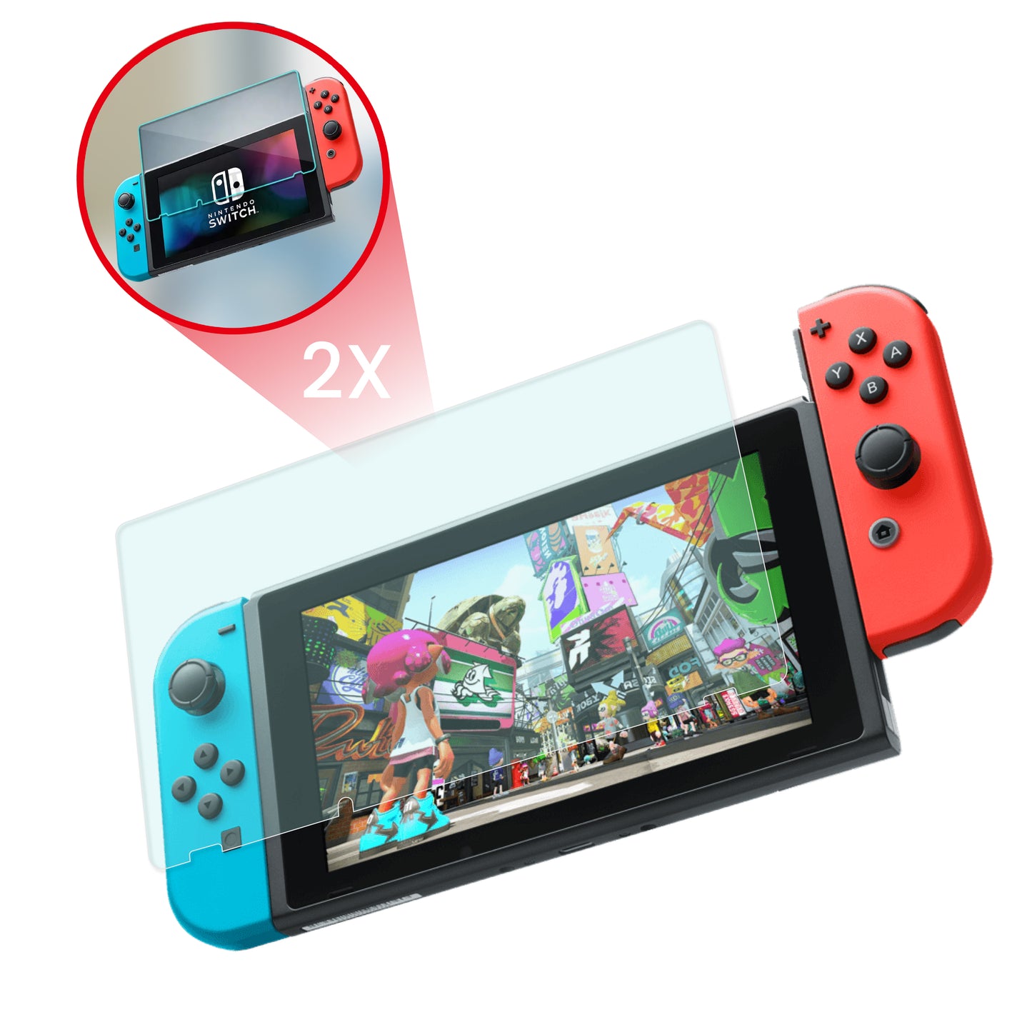 2BEFUN® Screenprotector geschikt voor Nintendo Switch - 2 Stuks - Gehard glas - Nintendo Switch Accessoires - Screenprotectors - Beschermglas