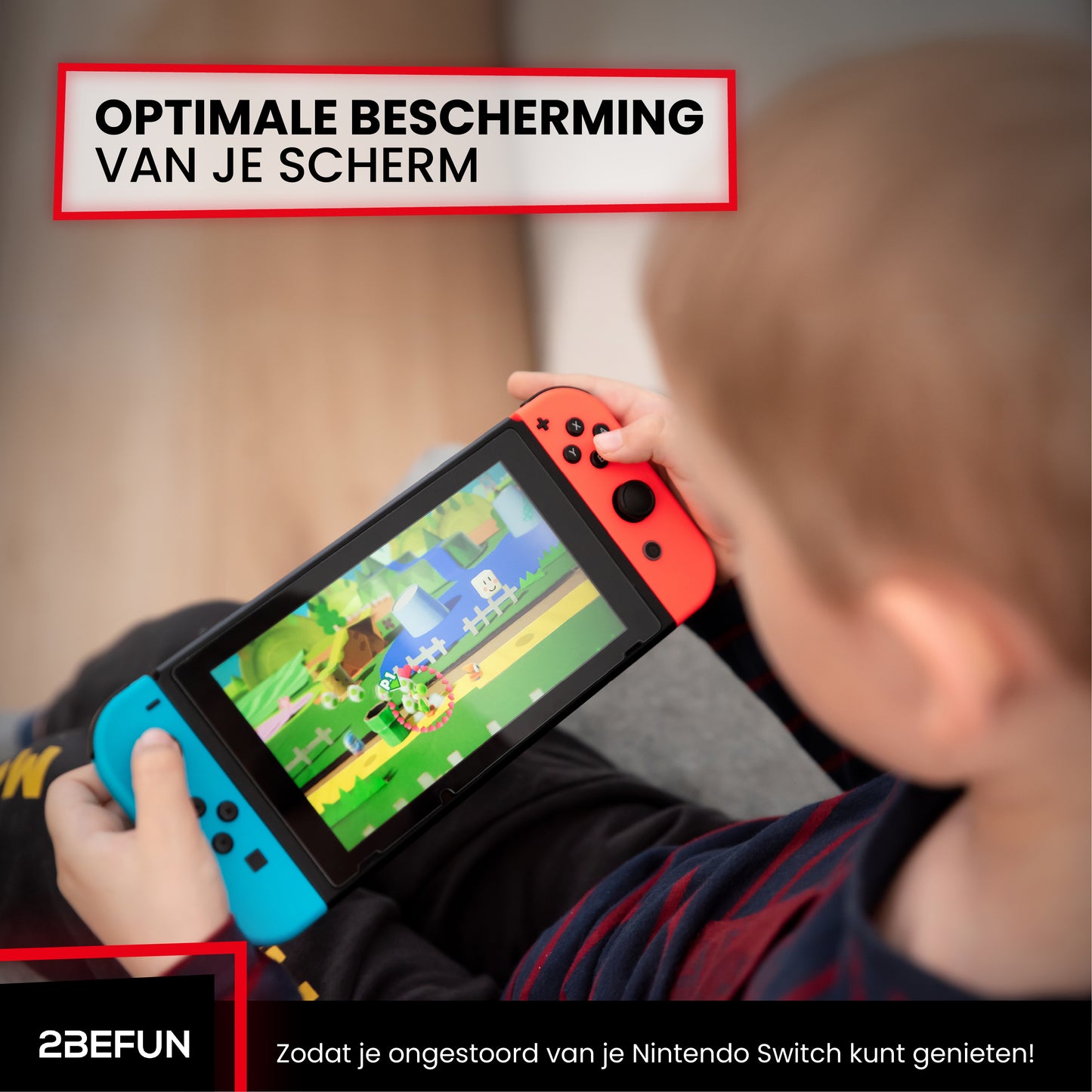 2BEFUN® Screenprotector geschikt voor Nintendo Switch - 2 Stuks - Gehard glas - Nintendo Switch Accessoires - Screenprotectors - Beschermglas