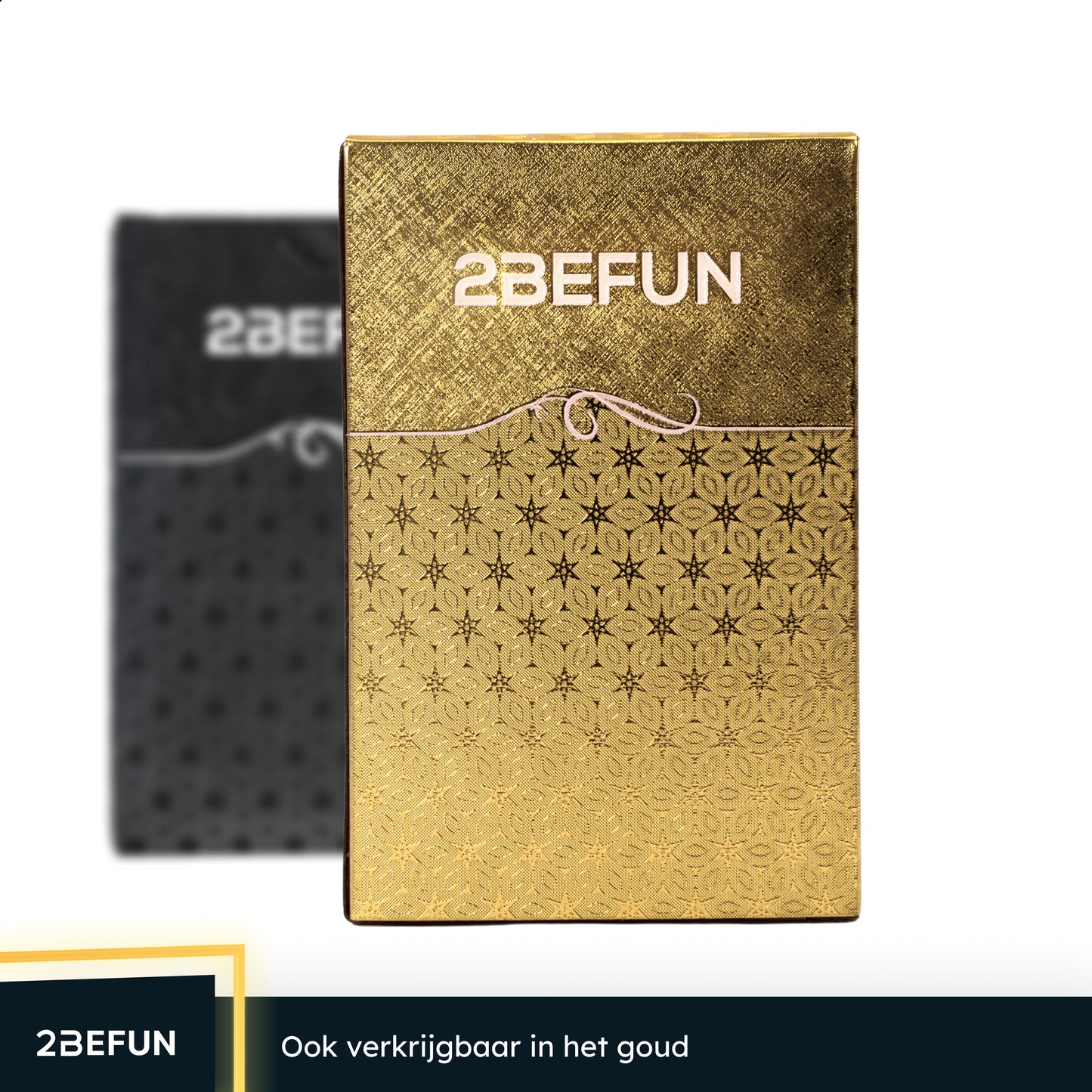 2BEFUN® Luxe Waterdichte Speelkaarten - Kaarten - Pokerkaarten - Zwart