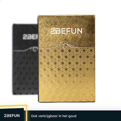 2BEFUN® Luxe Waterdichte Speelkaarten - Kaarten - Pokerkaarten - Zwart
