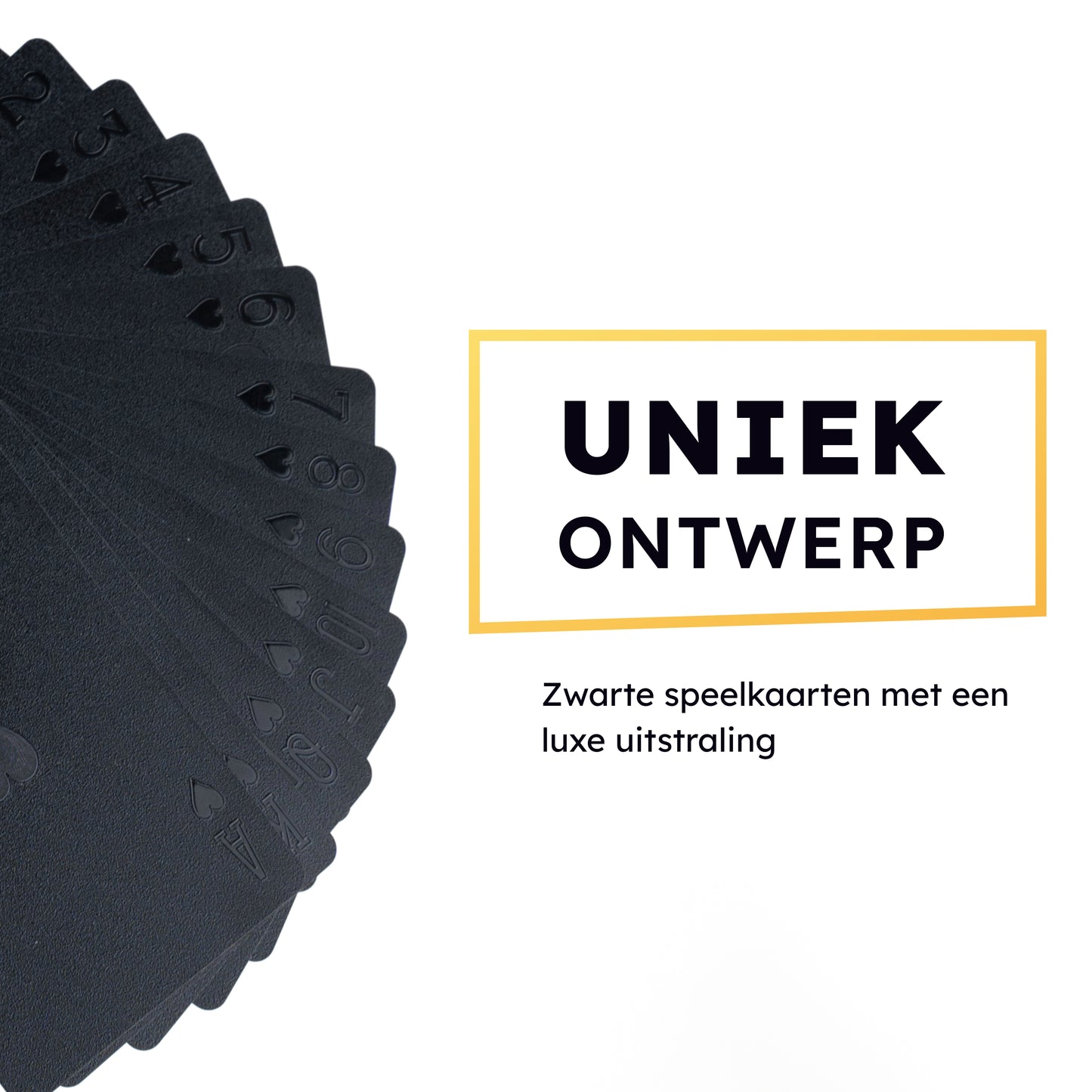 2BEFUN® Luxe Waterdichte Speelkaarten - Kaarten - Pokerkaarten - Zwart