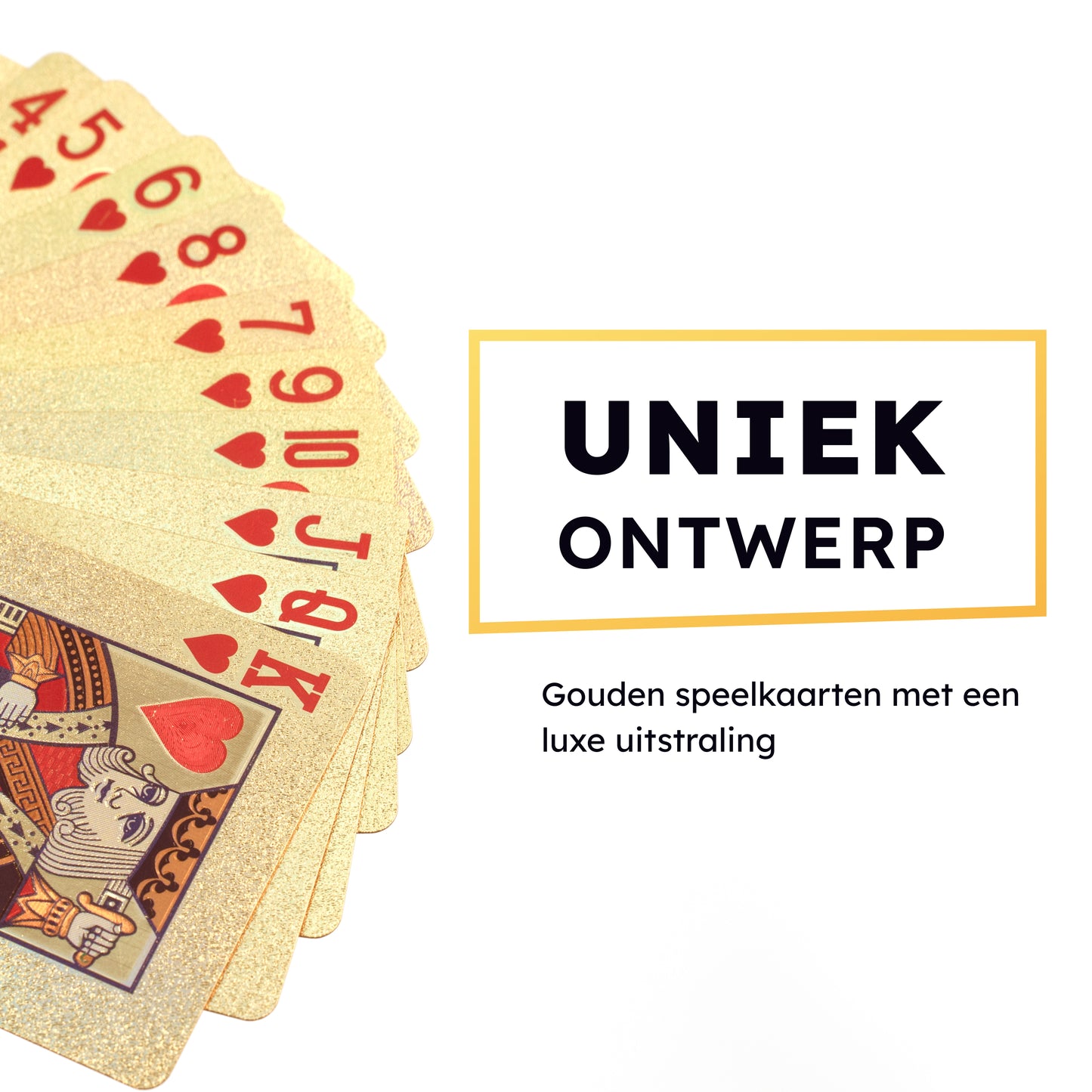2BEFUN® Luxe Waterdichte Speelkaarten - Kaarten - Pokerkaarten - Goud