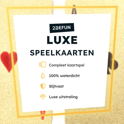2BEFUN® Luxe Waterdichte Speelkaarten - Kaarten - Pokerkaarten - Goud
