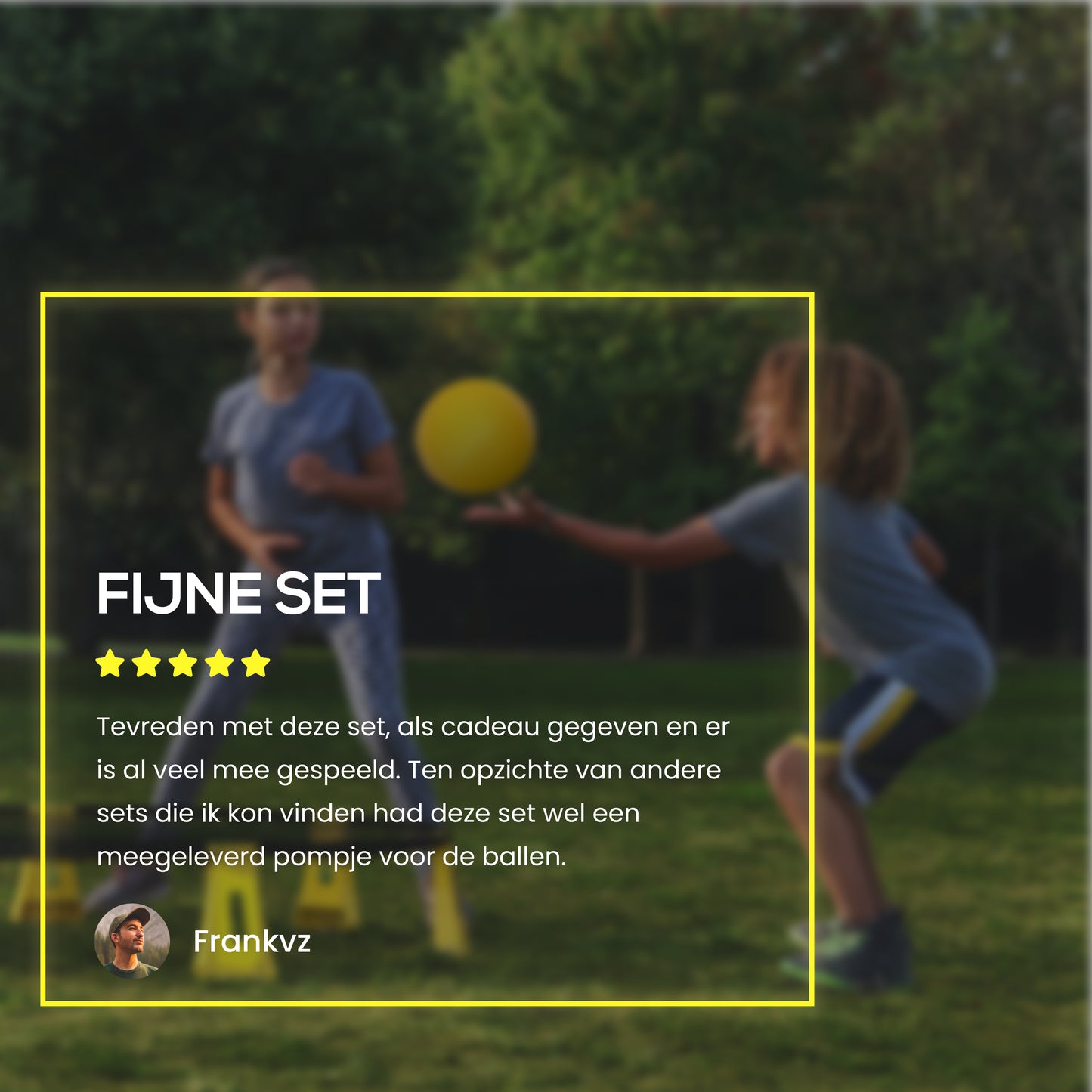 2BEHOME® Roundnet set met LED-Strip - Ook voor Spikeball & Roundball - Geel