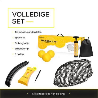 2BEHOME Roundnet set - Ook voor Spikeball & Roundball - Geel