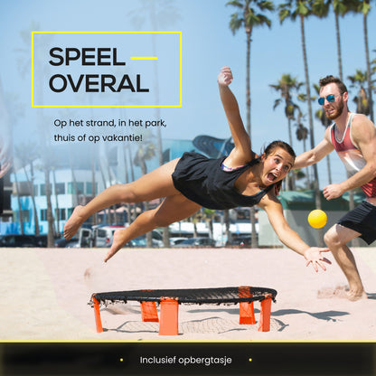 2BEHOME® Roundnet set - Ook voor Spikeball & Roundball - Oranje