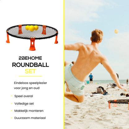 2BEHOME® Roundnet set - Ook voor Spikeball & Roundball - Oranje