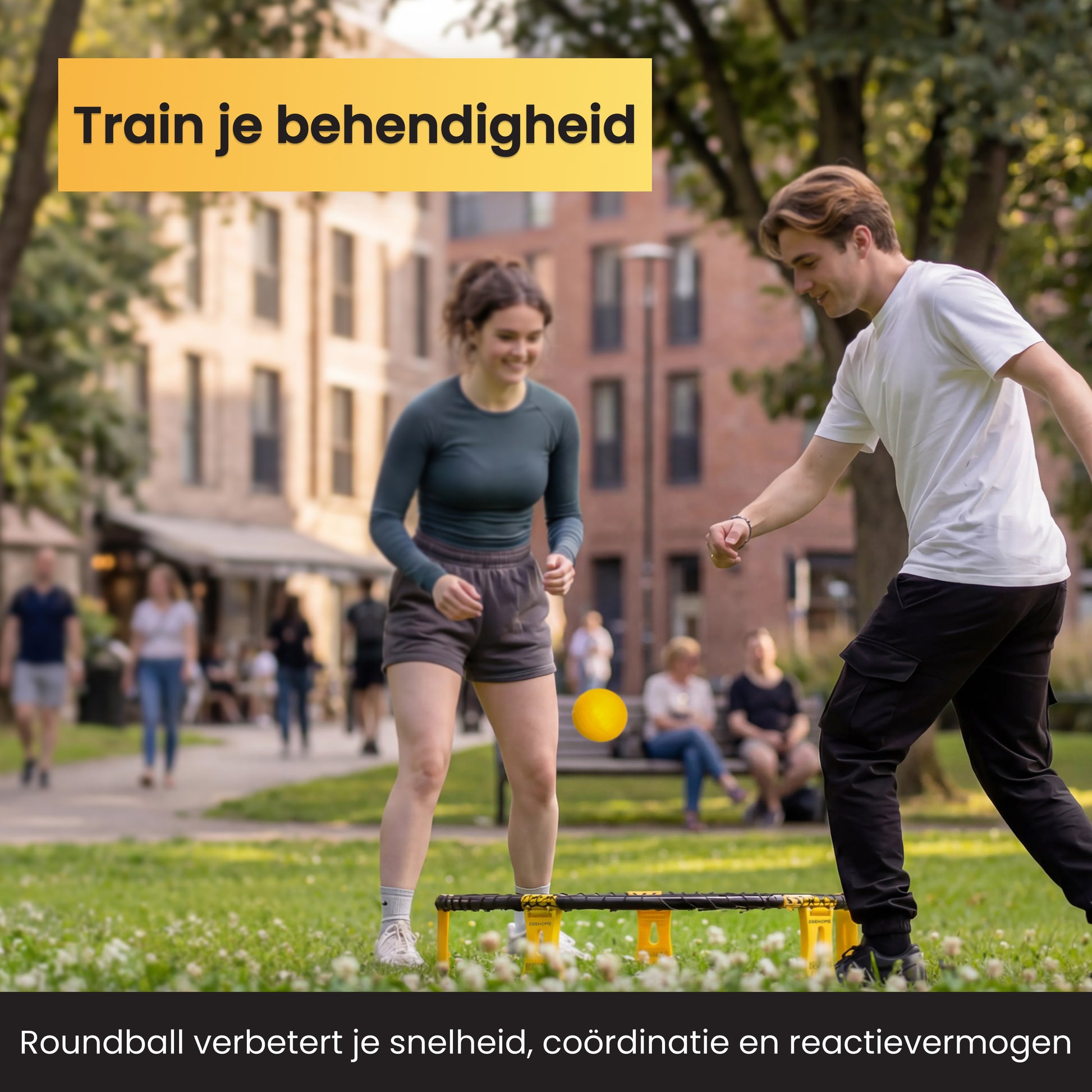 roundnet set die je in het park kan gebruiken