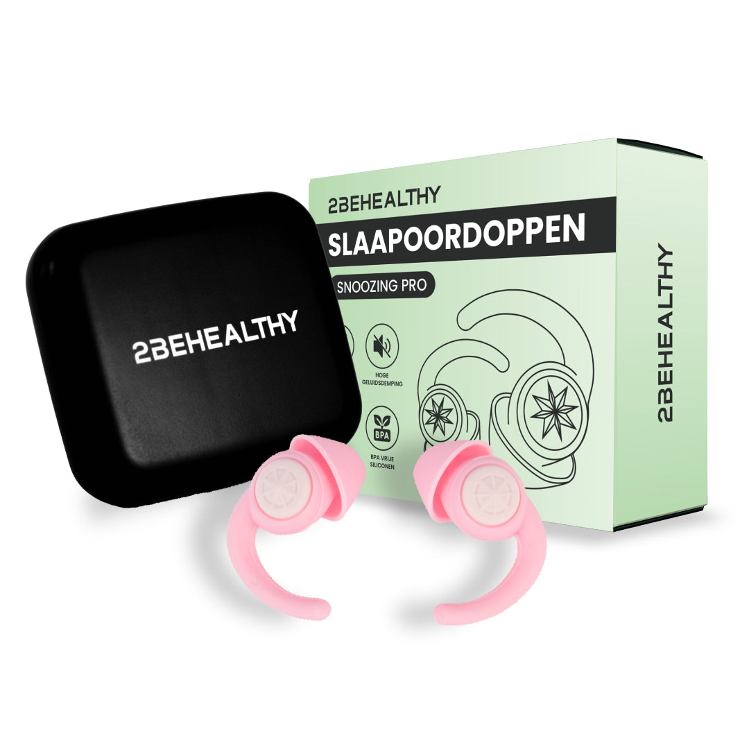 2BEHEALTHY Slaapoordoppen - 2 Paar (M&L) - Festival oordopjes - Roze