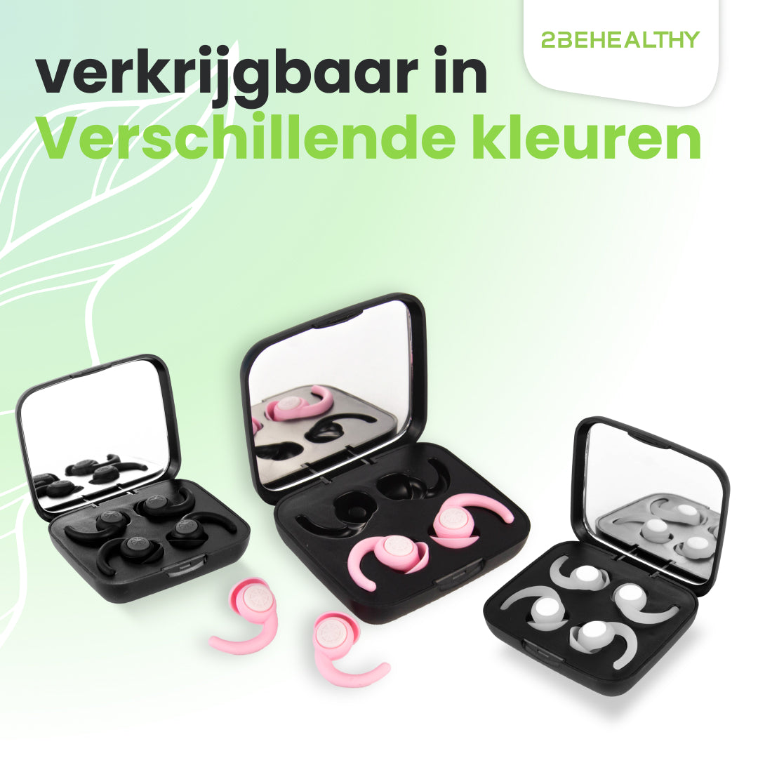 2BEHEALTHY Slaapoordoppen - 2 Paar (M&L) - Festival oordopjes - Roze