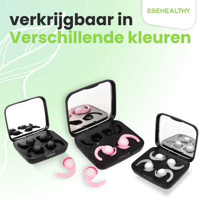 2BEHEALTHY Slaapoordoppen - 2 Paar (M&L) - Festival oordopjes - Roze