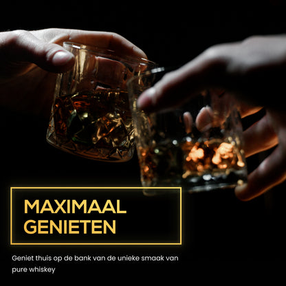 2BEHOME® Whiskey set met decanteer karaf - incl. 2 whiskey glazen en 6 whiskey stones en luxe geschenkdoos