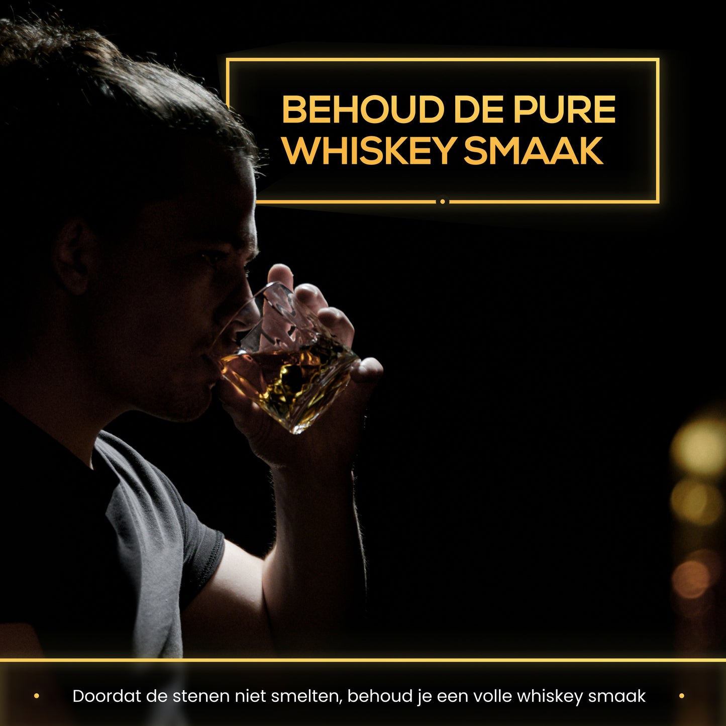 2BEHOME® Whiskey set met decanteer karaf - incl. 2 whiskey glazen en 6 whiskey stones en luxe geschenkdoos