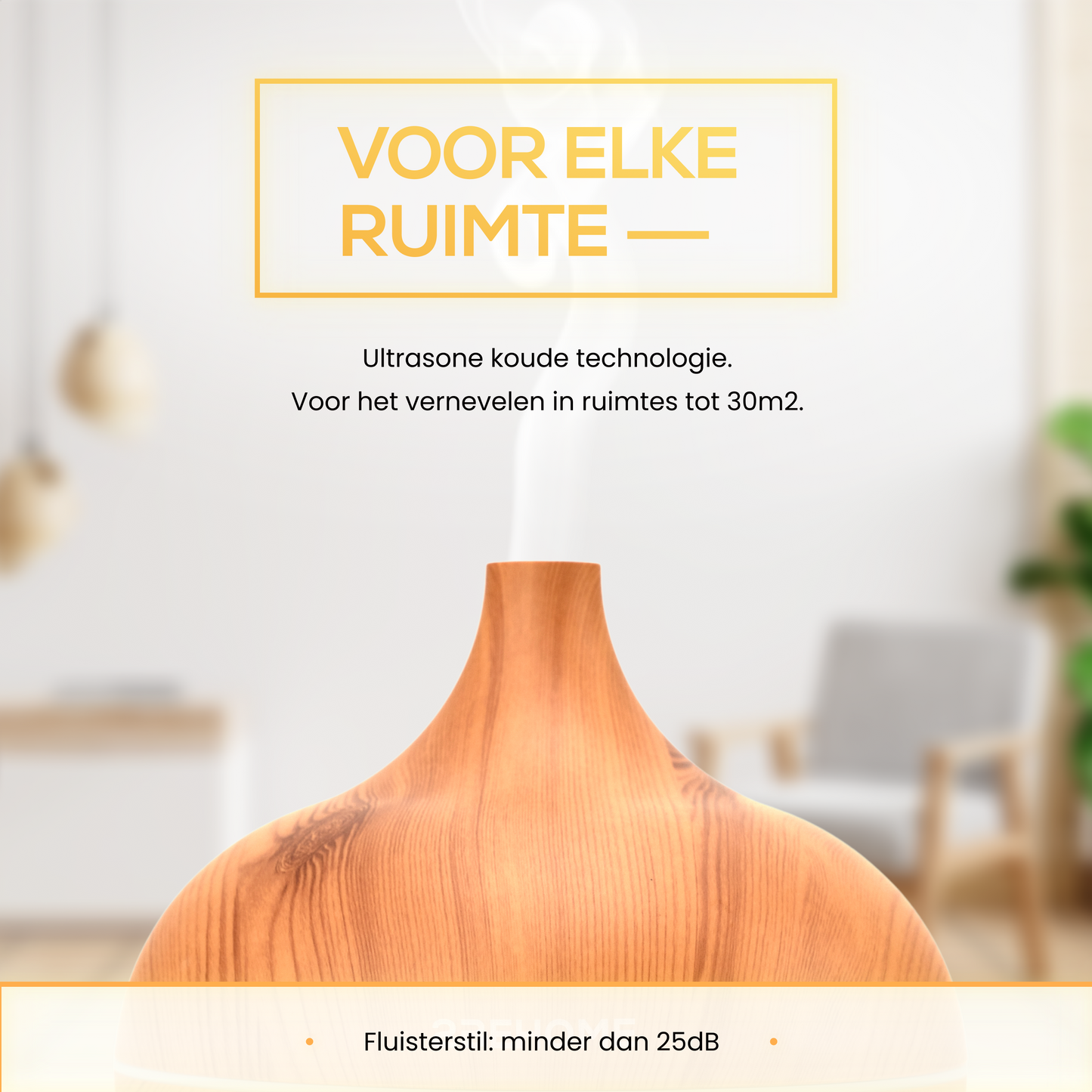2BEHOME® Aroma Diffuser 550ML met Afstandsbediening - Incl. 16 Etherische Oliën Cadeauset - Lichte houtlook